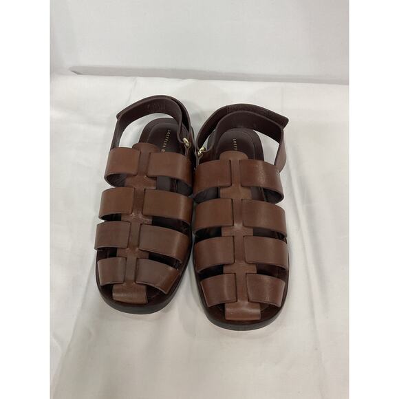 Tuckernuck Espresso Brown 'Vachetta Sawyer' Leather Sandals Size 7 - Picture 2 of 5